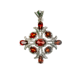 Silber Anhänger mit Granat