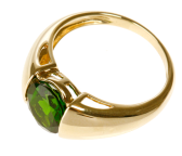 Gold-Ring mit Chromdiopsid