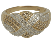 Diamantring 375 GG, Gr.19