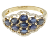 Ring Saphir/Diamant Gr.18