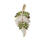 Anhänger Chromdiopsid/Diamant