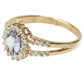 Gold-Ring Tansanit/Saphir