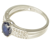Ring 925/- Saphir/Diamant Gr17