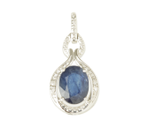 Anhänger 925/- Saphir/Diamant