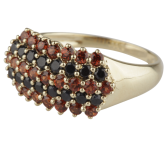Ring 375GG Granat/Saphir Gr.19