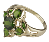 Ring mit Chromdiopsid Gr.19