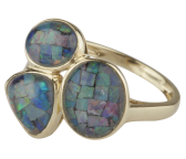 Ring mit Mosaikopal Gr.18