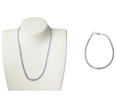 SET:Steinkette+Armb. Tansanit