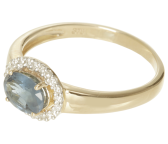 Saphir-Ring 375 GG       Gr.18