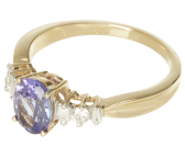 Ring Tansanit/Diamant Gr.18