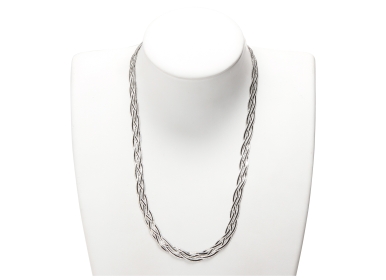 Flechtcollier silber