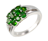 Ring Chromdiopsid/Diamant