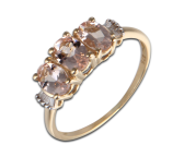 Goldring Morganit, Diamanten