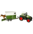 Traktor mit Pferdeanhänger