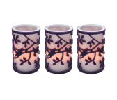 3 flammenlose Kerzen