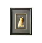 Gold Eule in 3D Optik