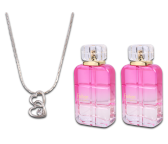 Fashion pink 2er Set + Kette