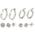 Ohrring Set 4 teilig 925 Silber Ohrring Set 4 teilig 925 Silber
