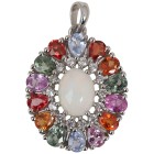 Anhänger 925 Silber Multi Saphir mit Opal+Zirkon - 103885900000 - 1 - 140px