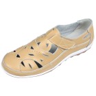 TOPWAY Leder Damen-Klettslipper, beige TOPWAY Leder Damen-Klettslipper, beige