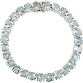 Armband 925 Sterling Silber Blautopas behandelt