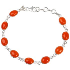 Armband 925 St. Silber Karneol
