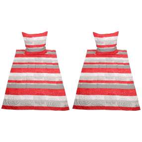 AllSeasons Bettwäsche 4-teilig, quergestreift 