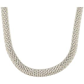 Flechtcollier 925 Sterling Silber, ca. 45 cm