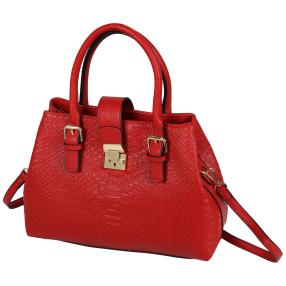 Bags by CG Henkeltasche rot alligator 