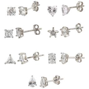 Set Ohrstecker 925 St. Silber rhodiniert Zirk.onia 