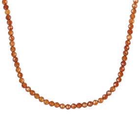 Collier Mandarin-Granat 925 St. Silber ca. 48 cm