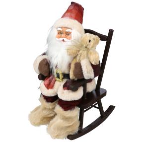 Weihnachtsmann auf Stuhl 45cm