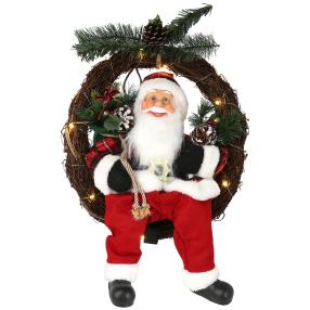 LED-Türkranz Santa 40cm