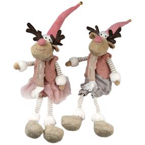 Weihnachtselche 2er Set, beige/rosé