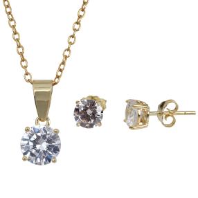 Set 3-teilig 925 Sterling Silber verg. Zirkonia 