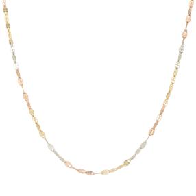 Kette 925 Sterling Silber, tricolor