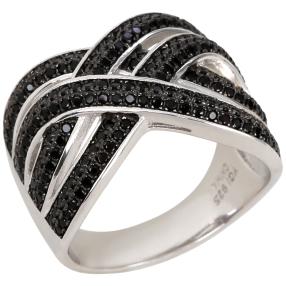 Ring 925 Sterling Silber rhodiniert, poliert