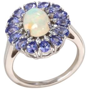 Ring 925 Sterling Silber, Äthiopischer Opal