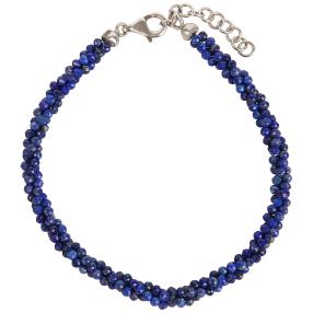 Armband Lapis 3 reihig 925 Sterling Silber