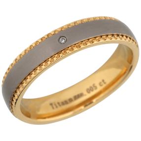 Ring Titan bicolor mit Brillant