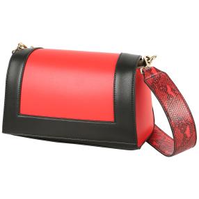 Bags by CG Damen Schultertasche, rot, schwarz