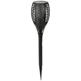 Solar LED-Fackel schwarz, 38 cm