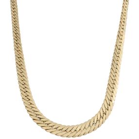 Flachpanzercollier 585 Gelbgold, ca. 45 cm