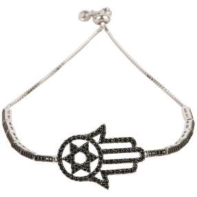 Armband 925 Sterling Silber rhodiniert Spinell