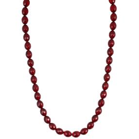 Collier Bernstein rubinrot, rhodiniert