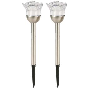 Solarleuchte 2er-Set Rose