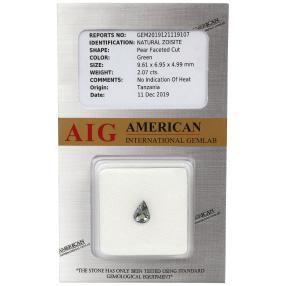 Tansanit (Zoisit) grün Tropfen min. 2,0 ct