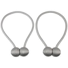 Gardinenhalter Kordel silber 2er-Pack mit Magnet