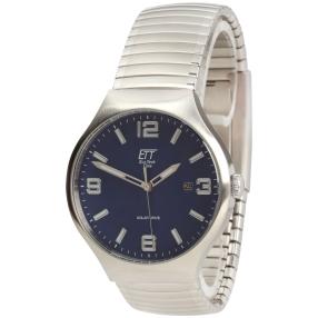 ETT unisex Solaruhr "Sonora" silber-blau