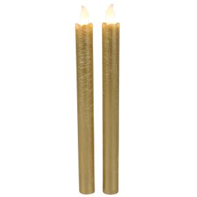 LED-Stabkerzen Magic Click, gold, 2er Set